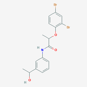 molecular formula C17H17Br2NO3 B290557 2-(2,4-dibromophenoxy)-N-(3-(1-hydroxyethyl)phenyl)propanamide 
