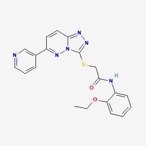 molecular formula C20H18N6O2S B2905585 N-(2-ethoxyphenyl)-2-[(6-pyridin-3-yl-[1,2,4]triazolo[4,3-b]pyridazin-3-yl)sulfanyl]acetamide CAS No. 894057-81-9