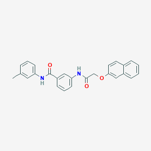 molecular formula C26H22N2O3 B290560 N-(3-methylphenyl)-3-{[(2-naphthyloxy)acetyl]amino}benzamide 