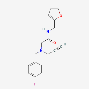 molecular formula C17H17FN2O2 B2905612 2-{[(4-fluorophenyl)methyl](prop-2-yn-1-yl)amino}-N-[(furan-2-yl)methyl]acetamide CAS No. 1241292-87-4
