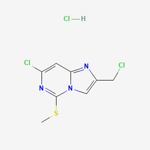 7-Chloro-2-(chloromethyl)-5-methylsulfanylimidazo[1,2-c]pyrimidine;hydrochloride
