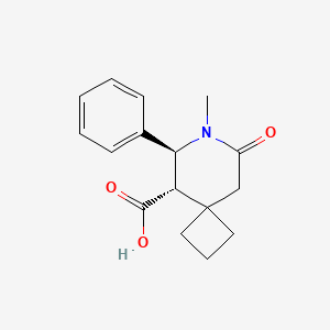 molecular formula C16H19NO3 B2905623 rac-(5R,6R)-7-methyl-8-oxo-6-phenyl-7-azaspiro[3.5]nonane-5-carboxylic acid, trans CAS No. 1969288-37-6
