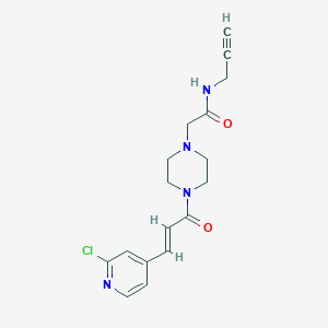 2-{4-[3-(2-chloropyridin-4-yl)prop-2-enoyl]piperazin-1-yl}-N-(prop-2-yn-1-yl)acetamide