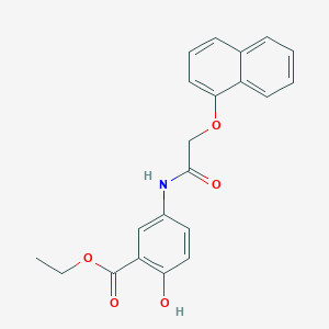 molecular formula C21H19NO5 B290563 Ethyl 2-hydroxy-5-[(2-naphthalen-1-yloxyacetyl)amino]benzoate 