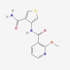 molecular formula C12H11N3O3S B2905632 N-(4-carbamoylthiophen-3-yl)-2-methoxypyridine-3-carboxamide CAS No. 2097867-51-9