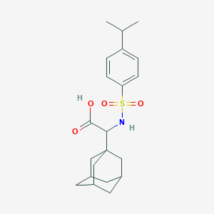molecular formula C21H29NO4S B2905639 Adamantan-1-yl-(4-isopropyl-benzenesulfonylamino)-acetic acid CAS No. 1009548-97-3