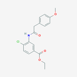 Ethyl 4-chloro-3-[[2-(4-methoxyphenyl)acetyl]amino]benzoate