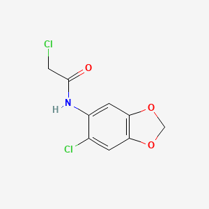 molecular formula C9H7Cl2NO3 B2905643 2-chloro-N-(6-chloro-1,3-benzodioxol-5-yl)acetamide CAS No. 930395-66-7