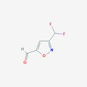 B2905650 3-(Difluoromethyl)-1,2-oxazole-5-carbaldehyde CAS No. 2344685-03-4