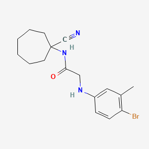 B2905653 2-[(4-bromo-3-methylphenyl)amino]-N-(1-cyanocycloheptyl)acetamide CAS No. 1090032-94-2