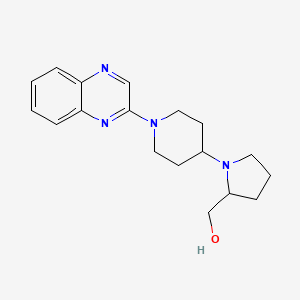B2905655 [1-(1-Quinoxalin-2-ylpiperidin-4-yl)pyrrolidin-2-yl]methanol CAS No. 2380070-66-4