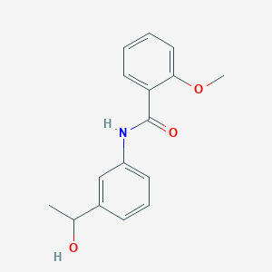 molecular formula C16H17NO3 B290566 N-[3-(1-hydroxyethyl)phenyl]-2-methoxybenzamide 