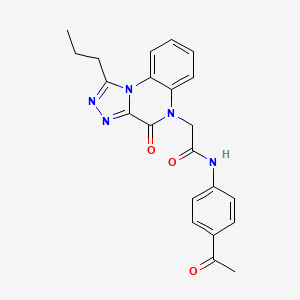 B2905668 N-(4-acetylphenyl)-2-(4-oxo-1-propyl[1,2,4]triazolo[4,3-a]quinoxalin-5(4H)-yl)acetamide CAS No. 1260937-90-3