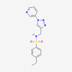B2905672 4-ethyl-N-((1-(pyridin-3-yl)-1H-1,2,3-triazol-4-yl)methyl)benzenesulfonamide CAS No. 2034270-81-8