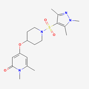 B2905677 1,6-dimethyl-4-((1-((1,3,5-trimethyl-1H-pyrazol-4-yl)sulfonyl)piperidin-4-yl)oxy)pyridin-2(1H)-one CAS No. 2310099-23-9