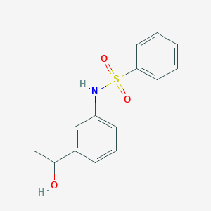 molecular formula C14H15NO3S B290568 N-[3-(1-hydroxyethyl)phenyl]benzenesulfonamide 