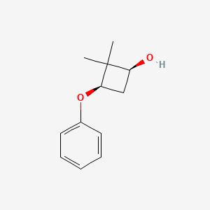 molecular formula C12H16O2 B2905682 cis-2,2-Dimethyl-3-phenoxycyclobutan-1-ol CAS No. 1807896-10-1; 1820571-99-0