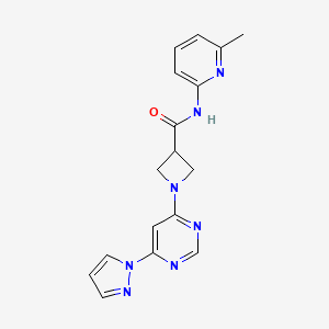 1-(6-(1H-pyrazol-1-yl)pyrimidin-4-yl)-N-(6-methylpyridin-2-yl)azetidine-3-carboxamide