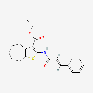 ethyl 2-cinnamamido-5,6,7,8-tetrahydro-4H-cyclohepta[b]thiophene-3-carboxylate