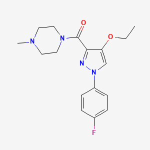 molecular formula C17H21FN4O2 B2905696 (4-ethoxy-1-(4-fluorophenyl)-1H-pyrazol-3-yl)(4-methylpiperazin-1-yl)methanone CAS No. 1169967-40-1