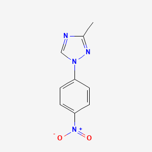 molecular formula C9H8N4O2 B2905700 1H-1,2,4-Triazole, 3-methyl-1-(4-nitrophenyl)- CAS No. 16759-48-1