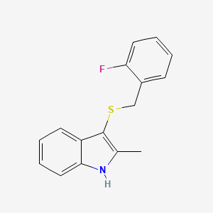 3-((2-fluorobenzyl)thio)-2-methyl-1H-indole