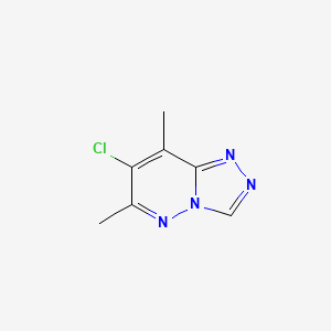 molecular formula C7H7ClN4 B2905712 7-Chloro-6,8-dimethyl-[1,2,4]triazolo[4,3-b]pyridazine CAS No. 478039-77-9