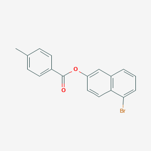 molecular formula C18H13BrO2 B290573 5-Bromo-2-naphthyl 4-methylbenzoate 