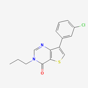 B2905738 7-(3-chlorophenyl)-3-propylthieno[3,2-d]pyrimidin-4(3H)-one CAS No. 1251666-95-1