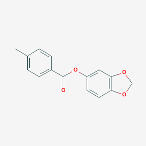 molecular formula C15H12O4 B290574 1,3-Benzodioxol-5-yl 4-methylbenzoate 