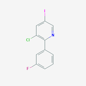 3-Chloro-2-(3-fluorophenyl)-5-iodopyridine