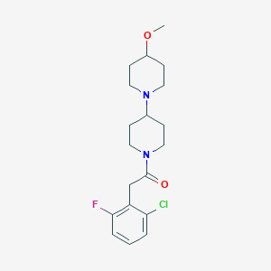 molecular formula C19H26ClFN2O2 B2905754 2-(2-Chloro-6-fluorophenyl)-1-{4-methoxy-[1,4'-bipiperidine]-1'-yl}ethan-1-one CAS No. 1705235-95-5