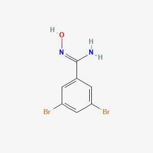 molecular formula C7H6Br2N2O B2905761 3,5-Dibromo-N'-hydroxybenzene-1-carboximidamide CAS No. 1937230-53-9