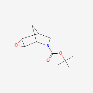 molecular formula C11H17NO3 B2905763 C(=O)(OC(C)(C)C)N1C2C3OC3C(C1)C2 CAS No. 2219371-15-8