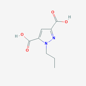 molecular formula C8H10N2O4 B2905773 1-Propylpyrazole-3,5-dicarboxylic acid CAS No. 1946822-25-8