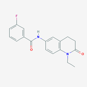 molecular formula C18H17FN2O2 B2905779 N-(1-ethyl-2-oxo-1,2,3,4-tetrahydroquinolin-6-yl)-3-fluorobenzamide CAS No. 922129-83-7