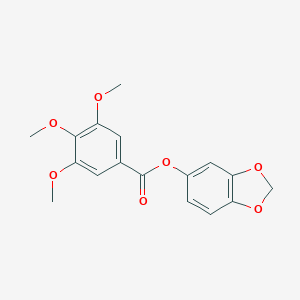 molecular formula C17H16O7 B290578 1,3-Benzodioxol-5-yl 3,4,5-trimethoxybenzoate 