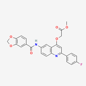 molecular formula C26H19FN2O6 B2905789 2-isopropyl-N-(2-methoxy-5-methylphenyl)-5-(2-methyl-1,3-thiazol-4-yl)benzenesulfonamide CAS No. 1207057-03-1