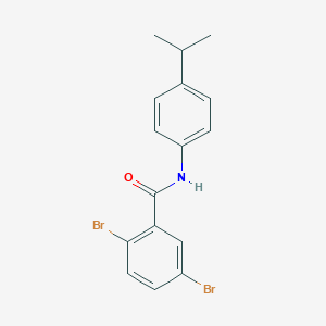 molecular formula C16H15Br2NO B290579 2,5-dibromo-N-(4-isopropylphenyl)benzamide 