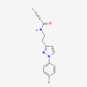 N-[2-[1-(4-Fluorophenyl)pyrazol-3-yl]ethyl]but-2-ynamide