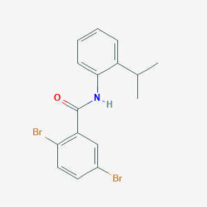 molecular formula C16H15Br2NO B290580 2,5-dibromo-N-(2-isopropylphenyl)benzamide 