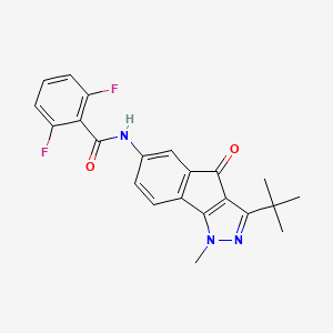 molecular formula C22H19F2N3O2 B2905800 (2,6-Difluorophenyl)-N-(3-(tert-butyl)-1-methyl-4-oxoindeno[2,3-D]pyrazol-6-YL)formamide CAS No. 1119392-24-3