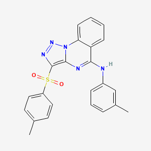 molecular formula C23H19N5O2S B2905808 N-(3-methylphenyl)-3-(4-methylphenyl)sulfonyltriazolo[1,5-a]quinazolin-5-amine CAS No. 866871-28-5