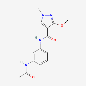 molecular formula C14H16N4O3 B2905810 N-(3-acetamidophenyl)-3-methoxy-1-methyl-1H-pyrazole-4-carboxamide CAS No. 1014048-70-4
