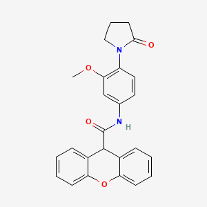 N-[3-methoxy-4-(2-oxopyrrolidin-1-yl)phenyl]-9H-xanthene-9-carboxamide