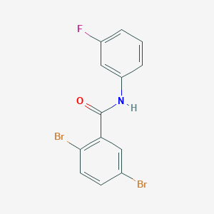 molecular formula C13H8Br2FNO B290582 2,5-dibromo-N-(3-fluorophenyl)benzamide 