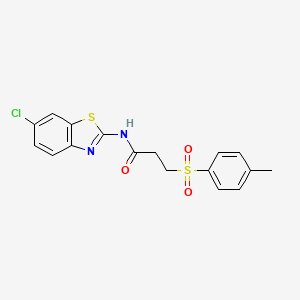 molecular formula C17H15ClN2O3S2 B2905822 N-(6-chlorobenzo[d]thiazol-2-yl)-3-tosylpropanamide CAS No. 895472-44-3