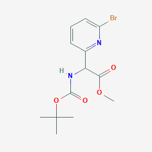 Methyl 2-(6-bromopyridin-2-yl)-2-[(2-methylpropan-2-yl)oxycarbonylamino]acetate