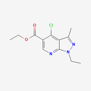 ethyl 4-chloro-1-ethyl-3-methyl-1H-pyrazolo[3,4-b]pyridine-5-carboxylate