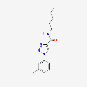 molecular formula C16H22N4O B2905838 1-(3,4-二甲基苯基)-N-戊基-1H-1,2,3-三唑-4-甲酰胺 CAS No. 1105241-42-6